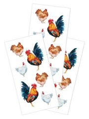 Watercolor Chickens Rooster Stickers Envelope Seals Planner Papercraft Crafts