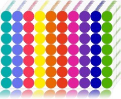 1400 Pcs Colored Dot Stickers 3/4 Inch Round Color Coding Labels 10 Color Cir…