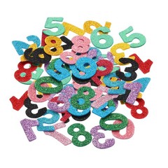 Foam Stickers 4Pack 120Pc EVA Adhesive Glitters Foam Shape Sticker Number