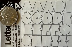 WHITE SHADOW CHUNKY ALPHABET Stickers(2sheet)Making Memories•Letters•Number•Word