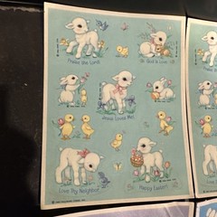 Lot of 6 – Rare VINTAGE Hallmark Cards Easter Sticker Sheets 1983 and 1984