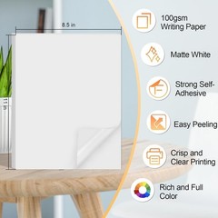 300 Sheets White Sticker Paper 8.5×11 for Inkjet Printer