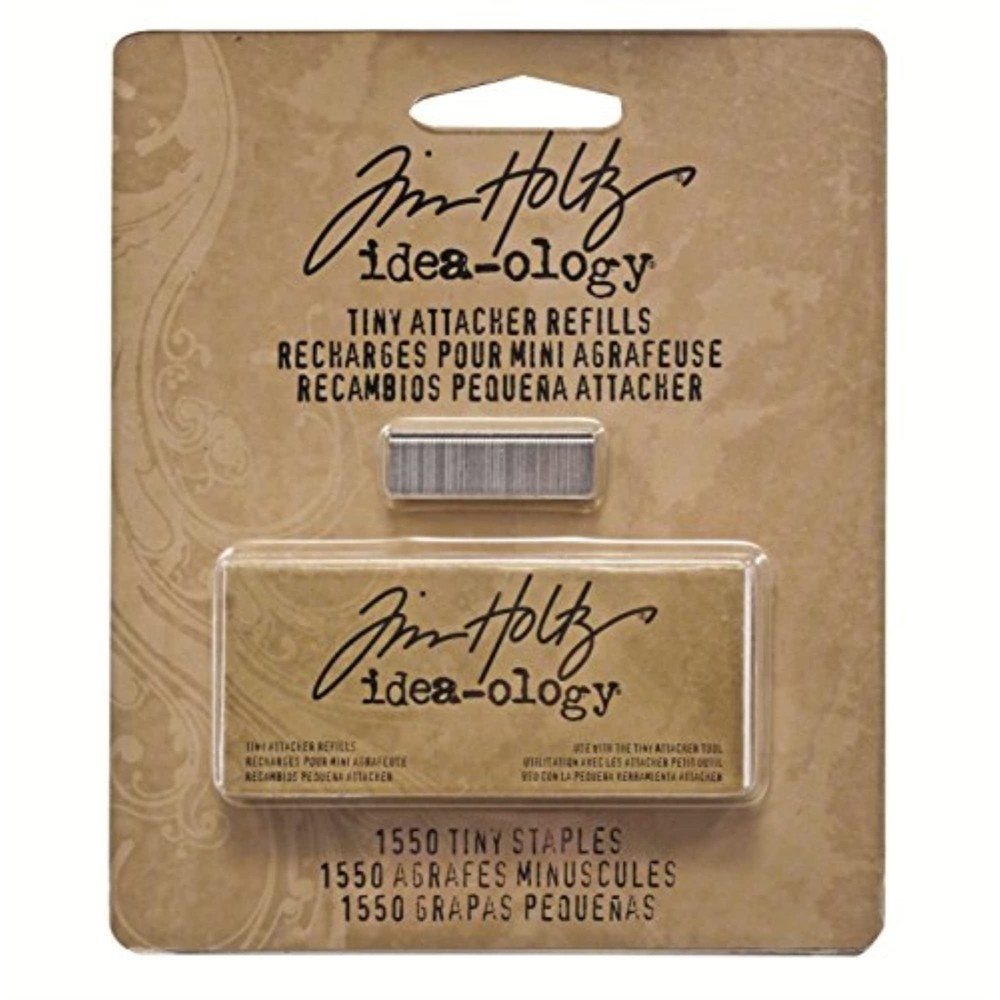 Tim Holtz Idea-ology Metal Tiny Attacher Refills, Box of 1550 Staples, .25 In…