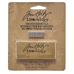 Tim Holtz Idea-ology Metal Tiny Attacher Refills, Box of 1550 Staples, .25 In…