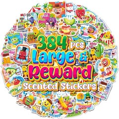 Scented Scratch and Sniff Stickers for Kids – Large Reward Stickers, Fruit Desig