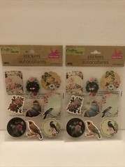 27pc 3D Motion Stickers Nature Bird Butterfly Flowers Celebrate Enjoy Life Love