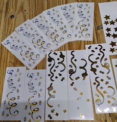 Mrs. Grossman’s VTG Stickers Silver & Gold Party Swirls Stars Creative Memories