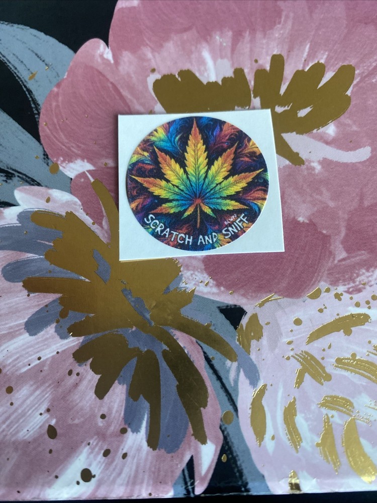 WW Small Scratch N Sniff Sticker Mod Marijuana Scented