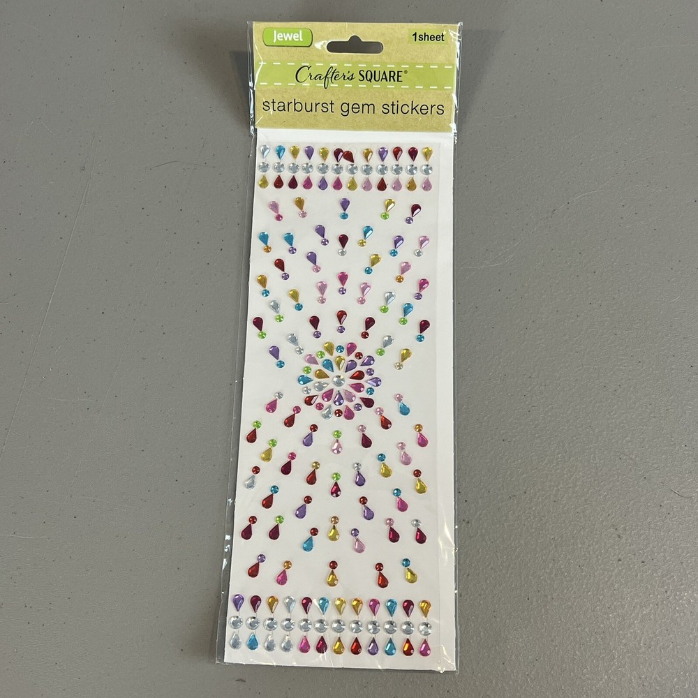 Stickers Starburst Gems Multi Color Jewels Rhinestones Bling Crafter’s Square