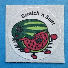 3M Murple Character Single Watermelon Matte vintage 80s scratch & sniff sticker
