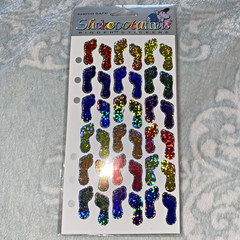 Stickopotamus Stickers – Colorful Glittery Footprints – Multi-colored