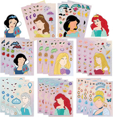 Princess Themed Stickers, 24PCS Make Your Own DIY Stickers for Crafts