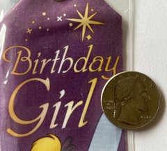 BIRTHDAY GIRL TINKER BELL AWARD RIBBON(1pc)Disney •Disneyland Party•Special Gift