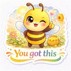 Bee Positive Sticker Pack Cute Kawaii Motivational Bee Stickers 12 Bundle
