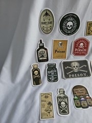 Lot 20+ Halloween Potion Bottle Label Stickers Journal Collage Apothecary