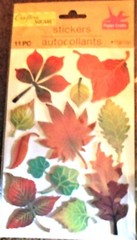 Fall Autumn Leaves Colored Oak Maple Sycamore Crafter’s Square Stickers