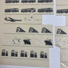 Prestype Letraset Style Sheets Buses Trains Airplanes Cars Transportation