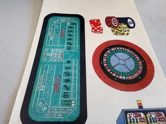 Casino Vegas Cruise Clear Sticker Sheet 12″ Scrapbook Mania NOS Craps Slots Card