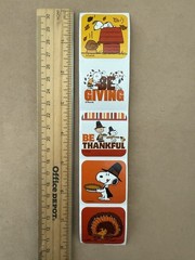 Peanuts Snoopy Fall Autumn Thanksgiving Stickers Sticker Sheet Scrapbook Schulz