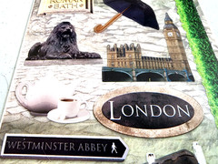 Paper House England London Travel Cardstock Stickers 12″ Scrapbooking Sheet