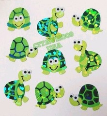SANDYLION VINTAGE STICKERS SHEET *TURTLES * NO LOGO *VERY RARE COLLECTIBLE