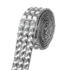 1.18 Inch x 1 Yard Crystal Rhinestone Sticker Ribbon White