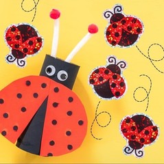 40 PCs ~1×1.2 Inch Laser Holographic Ladybug Waterproof Stickers Spring Summer