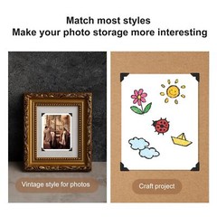 120Pcs Black Photo Picture Mounting Corners,Acid Free Photo Corner Self Adhesive
