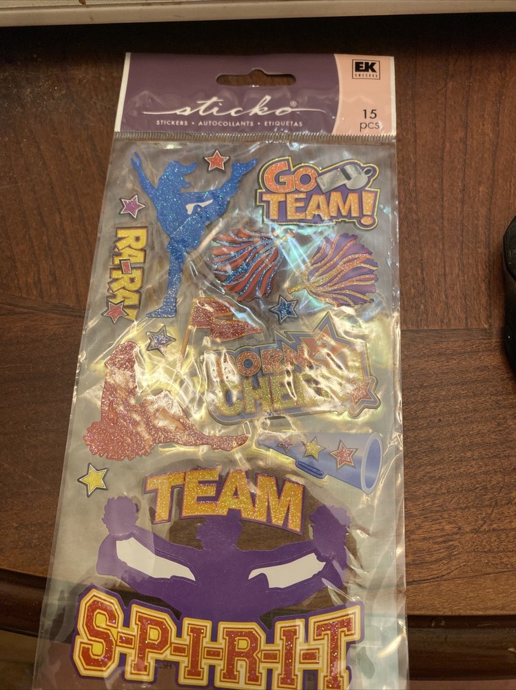 EK Success Sticko Stickers cheerleaders 15 Pieces NEW
