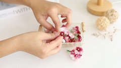 100 Pcs Mini Mulberry Paper Flowers 13-15mm for Scrapbooking, DIY Crafts, Bouque