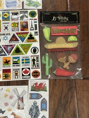 Vintage Creative Memories Travel Adventure London Fiesta Dimensional Stickers