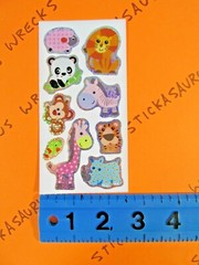 Classic Baby Animals Style 2 Prismatic Sticker Mod Lion Monkey Rhino Panda