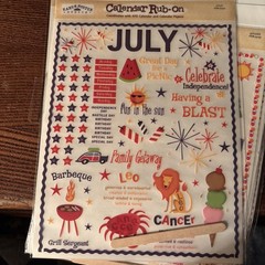 Calendar Rub- Ons. Karen Foster Design. All Twelve Months In The Set. See Pics