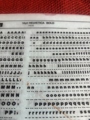 Four Letraset INSTANT LETTERING Transfer Letters 14, 16, 18pt Helvetica bold 1