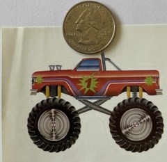 MONSTER-TRUCK Stickers(3pc) Car•Van•Big Tires•Raised •Automobiles•Driving•Shows•