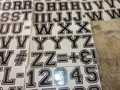 18 Sheets 3 Inch Vinyl Letter Stickers Self Adhesive Alphabet & Numbers