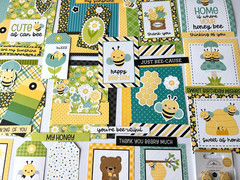 #K113 -BEE HAPPY DOODLEBUG CARD SCRAPBOOK KIT 50pcs w/Doodle-Pops Stickers – A2