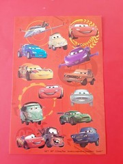 AGC Disney Pixar Cars sticker sheet