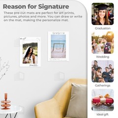 10 Pack White Paper 5×7 Photo Mat Bevel Edge 3.5×5.5 Opening For 4×6 Pictures