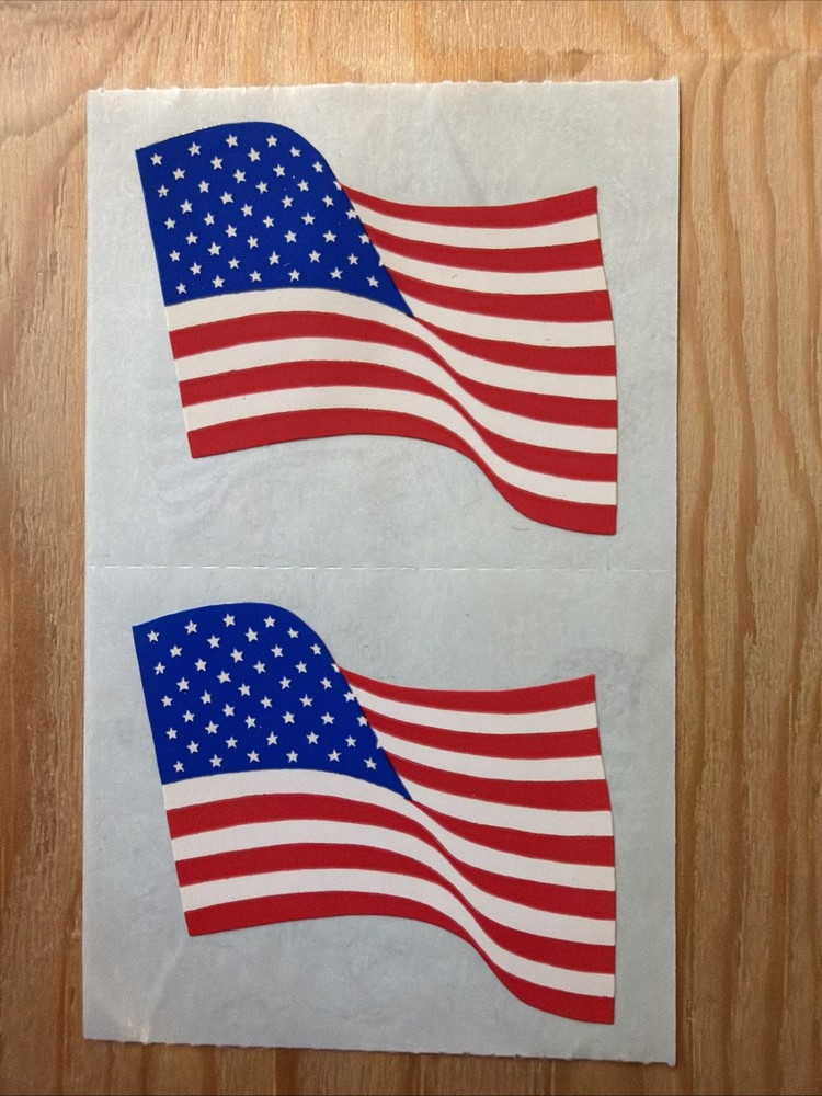 American Flag Sticker Sheet Scrapbook Craft Stickers