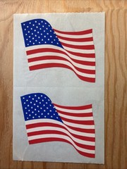 American Flag Sticker Sheet Scrapbook Craft Stickers