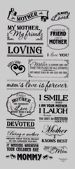 My Loving Mom Mother Family Phrase Word Scrapbook Stickers 5”x12”