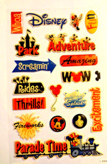Disney TITLE SCRAPBOOK stickers by EK Success & Sandy Lion RARE