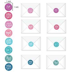 1000pcs Assorted Floral Thank You Stickers 1″ Round Sealing Labels Adhesive USA