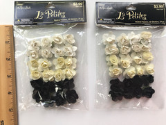 Paper Studio La Petites Canvas Flowers Scrapbook Stickers Lot Roses Wedding