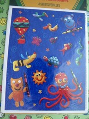 Vintage Hallmark Crayola Stickers 4 Sheets 90s Sealed New Old Stock Pack