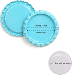 40pcs Clear Round Epoxy Sticker with 40pcs Mixed Colors Flat Bottle Caps for DIY