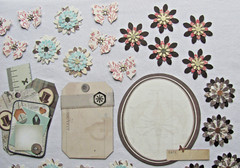 Handmade Flowers Embellishments Paper Pieces 60 Scrapbooking Junk Journals Cards
