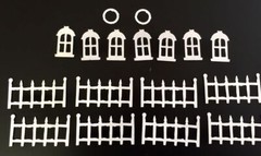 Tim Holtz Village Die Cuts * Village Manor * Black or White Cardstock * One Set