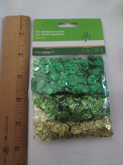 VTG 1 Oz Pkg. of Assted Color Sequins for St. Patrick’s Day for Sewing or Crafts